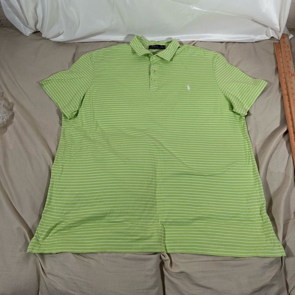 Polo Ralph Lauren Short Sleeve Polo Shirt Adult XXL 2XL Lime Green Golfing